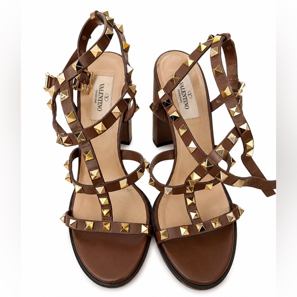 Valentino Garavani Shoes - Women's Valentino Garavani Rockstud Block Heel Sandal size 38